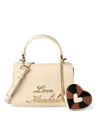 Love Moschino Heart Charm Kabelka Kůže 21 cm Love Moschino Heart Charm Kabelka Kůže 21 cm