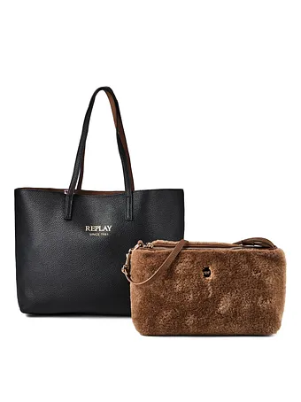 Replay Tote taška Kůže 36 cm Replay Tote taška Kůže 36 cm