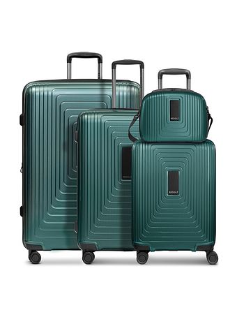 Redolz Essentials 14 4-hjulet kuffertsæt + beautycase 4 stk. med stretchfold Redolz Essentials 14 4-hjulet kuffertsæt + beautycase 4 stk. med stretchfold