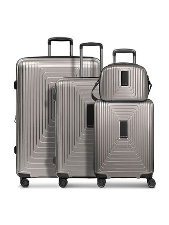 Redolz Essentials 14 4-hjulet kuffertsæt + beautycase 4 stk. med stretchfold Redolz Essentials 14 4-hjulet kuffertsæt + beautycase 4 stk. med stretchfold