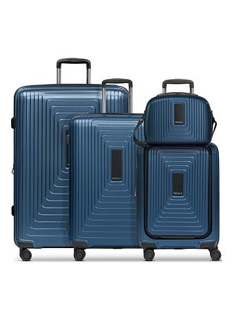 Redolz Essentials14 4-hjuls kuffertsæt Beautycase 4stk med udvidelsesfoldet laptoprum Redolz Essentials14 4-hjuls kuffertsæt Beautycase 4stk med udvidelsesfoldet laptoprum