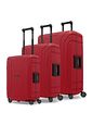 Redolz Essentials 15 4-hjulet kuffertsæt 3-delt med trepunktslukning - classic red Redolz Essentials 15 4-hjulet kuffertsæt 3-delt med trepunktslukning