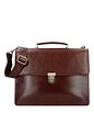 Leonhard Heyden Kožená aktovka Cambridge s přihrádkou na notebook 40 cm - rotbraun Leonhard Heyden Kožená aktovka Cambridge s přihrádkou na notebook 40 cm