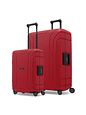 Redolz Essentials 15 4-hjulet 15 kuffertsæt 2 stk. med trepunktslukning - classic red Redolz Essentials 15 4-hjulet 15 kuffertsæt 2 stk. med trepunktslukning