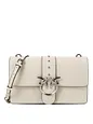 PINKO Love One Crossbody taška 27 cm - bianco seta-old silver PINKO Love One Crossbody taška 27 cm