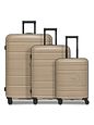 Redolz Essentials 11 4-hjulet Kuffertsæt 3-delt med ekspansion - beige Redolz Essentials 11 4-hjulet Kuffertsæt 3-delt med ekspansion