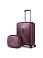 Redolz Essentials 14 sada kufrů 2 ks kabinový vozík se strečovým skládáním a kosmetickým kufříkem - aubergine metallic Redolz Essentials 14 sada kufrů 2 ks kabinový vozík se strečovým skládáním a kosmetickým kufříkem