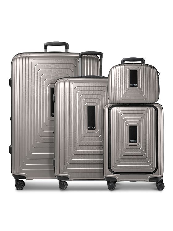 Redolz Essentials14 Sada kufrů na 4 kolečkách Beautycase 4ks s rozšiřující skládací přihrádkou na notebook