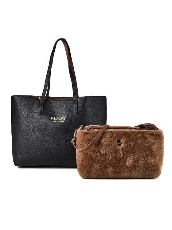 Replay Tote taška Kůže 36 cm Replay Tote taška Kůže 36 cm