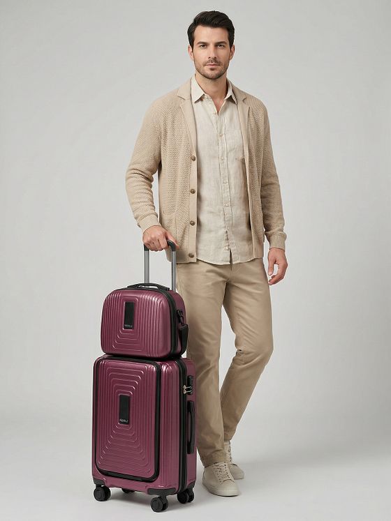 Redolz Essentials 14 kuffertsæt 2 stk. kabine-trolley med stretchfold + beautycase