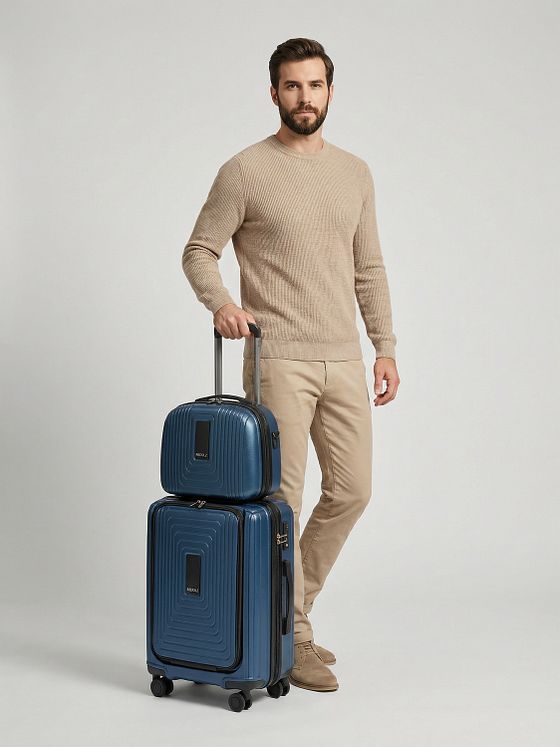 Redolz Essentials 14 kuffertsæt 2 stk. kabine-trolley med stretchfold + beautycase