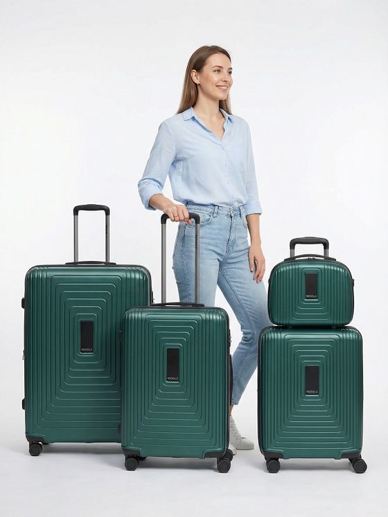 Redolz Essentials 14 4-hjulet kuffertsæt + beautycase 4 stk. med stretchfold