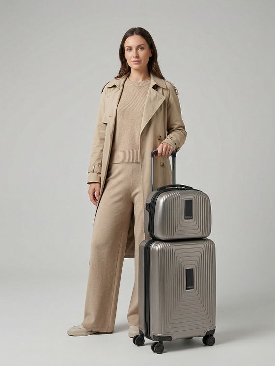 Redolz Essentials 14 kuffertsæt 2 stk. kabine trolley med stretch fold & beautycase