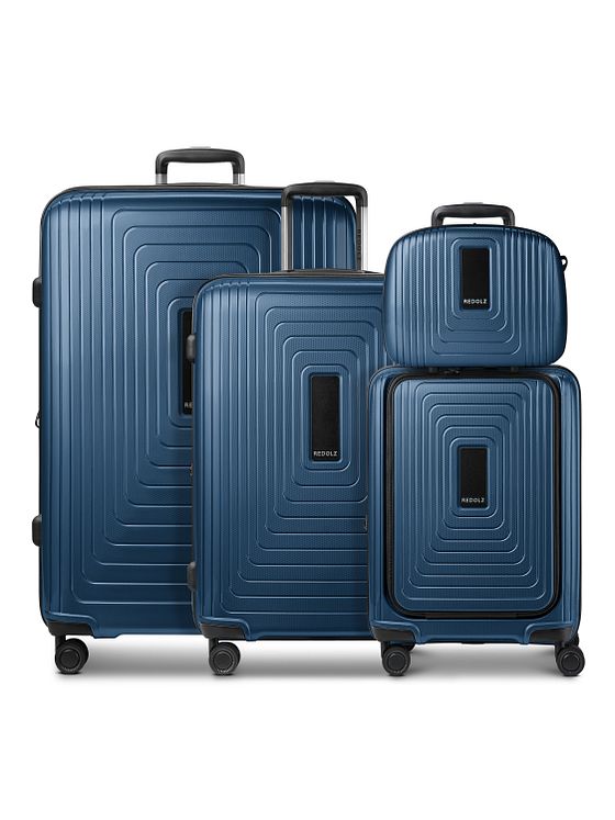 Redolz Essentials14 Sada kufrů na 4 kolečkách Beautycase 4ks s rozšiřující skládací přihrádkou na notebook