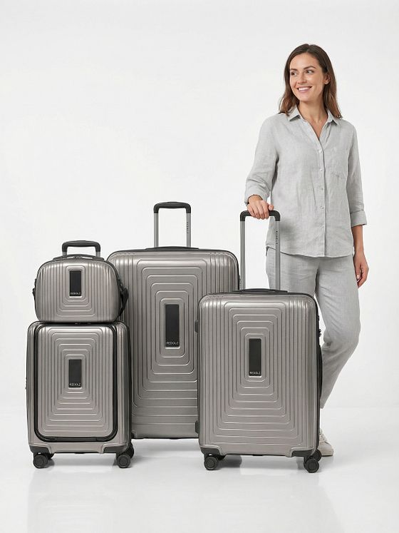 Redolz Essentials14 Sada kufrů na 4 kolečkách Beautycase 4ks s rozšiřující skládací přihrádkou na notebook