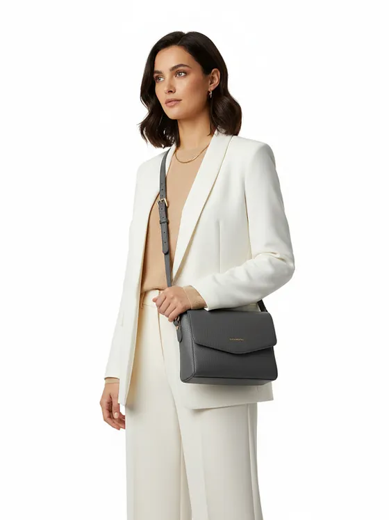 Lazarotti Kožená Crossbody taška Bologna, 22 cm Lazarotti Kožená Crossbody taška Bologna, 22 cm