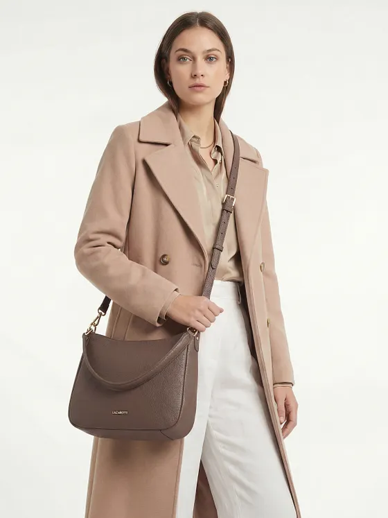 Lazarotti Kožená taška přes rameno Bologna Leather Hobo, 27 cm