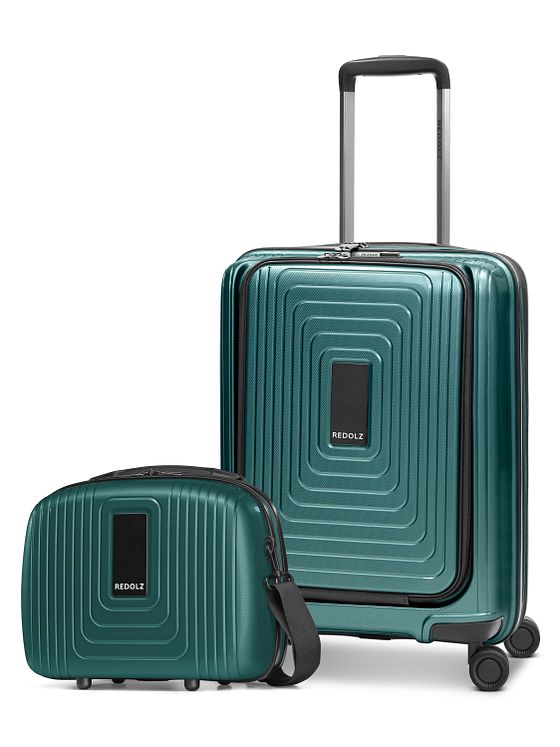 Redolz Essentials 14 kuffertsæt 2 stk. kabine-trolley med stretchfold + beautycase