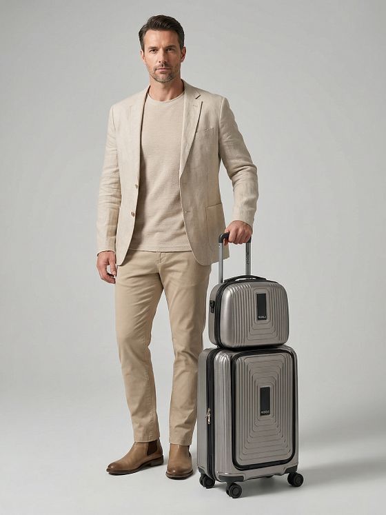 Redolz Essentials 14 kuffertsæt 2 stk. kabine-trolley med stretchfold + beautycase
