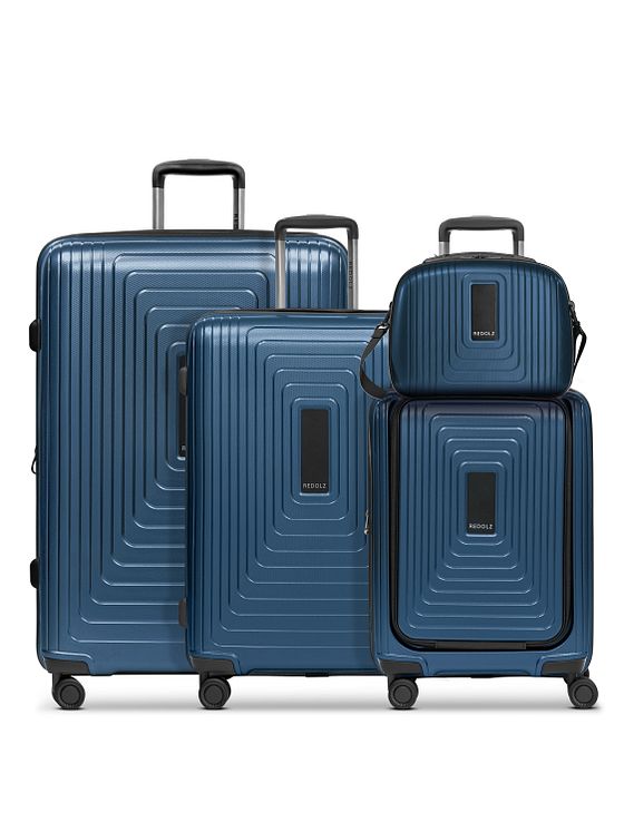 Redolz Essentials14 4-hjuls kuffertsæt Beautycase 4stk med udvidelsesfoldet laptoprum Redolz Essentials14 4-hjuls kuffertsæt Beautycase 4stk med udvidelsesfoldet laptoprum