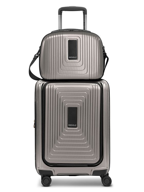 Redolz Essentials 14 kuffertsæt 2 stk. kabine-trolley med stretchfold + beautycase