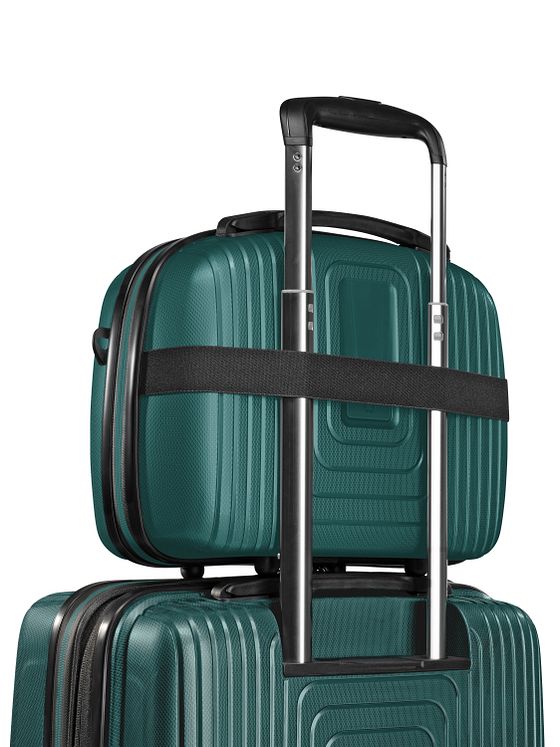 Redolz Essentials14 4-hjuls kuffertsæt Beautycase 4stk med udvidelsesfoldet laptoprum Redolz Essentials14 4-hjuls kuffertsæt Beautycase 4stk med udvidelsesfoldet laptoprum