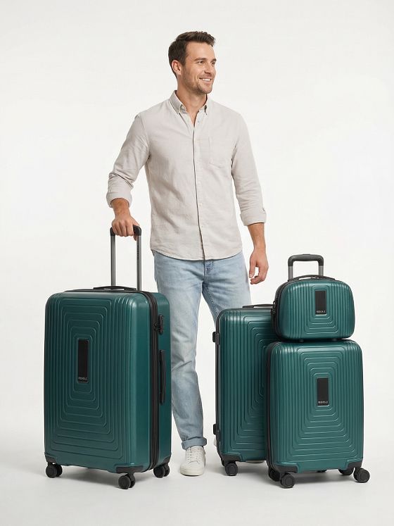 Redolz Essentials 14 4-hjulet kuffertsæt + beautycase 4 stk. med stretchfold