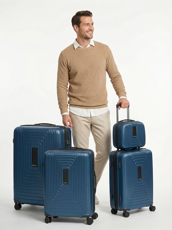 Redolz Essentials 14 4-hjulet kuffertsæt + beautycase 4 stk. med stretchfold