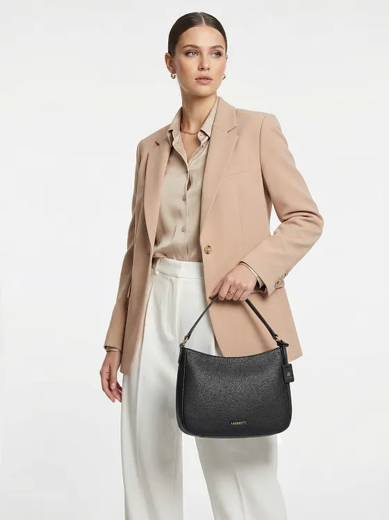 Lazarotti Kožená taška přes rameno Bologna Leather Hobo, 27 cm Lazarotti Kožená taška přes rameno Bologna Leather Hobo, 27 cm