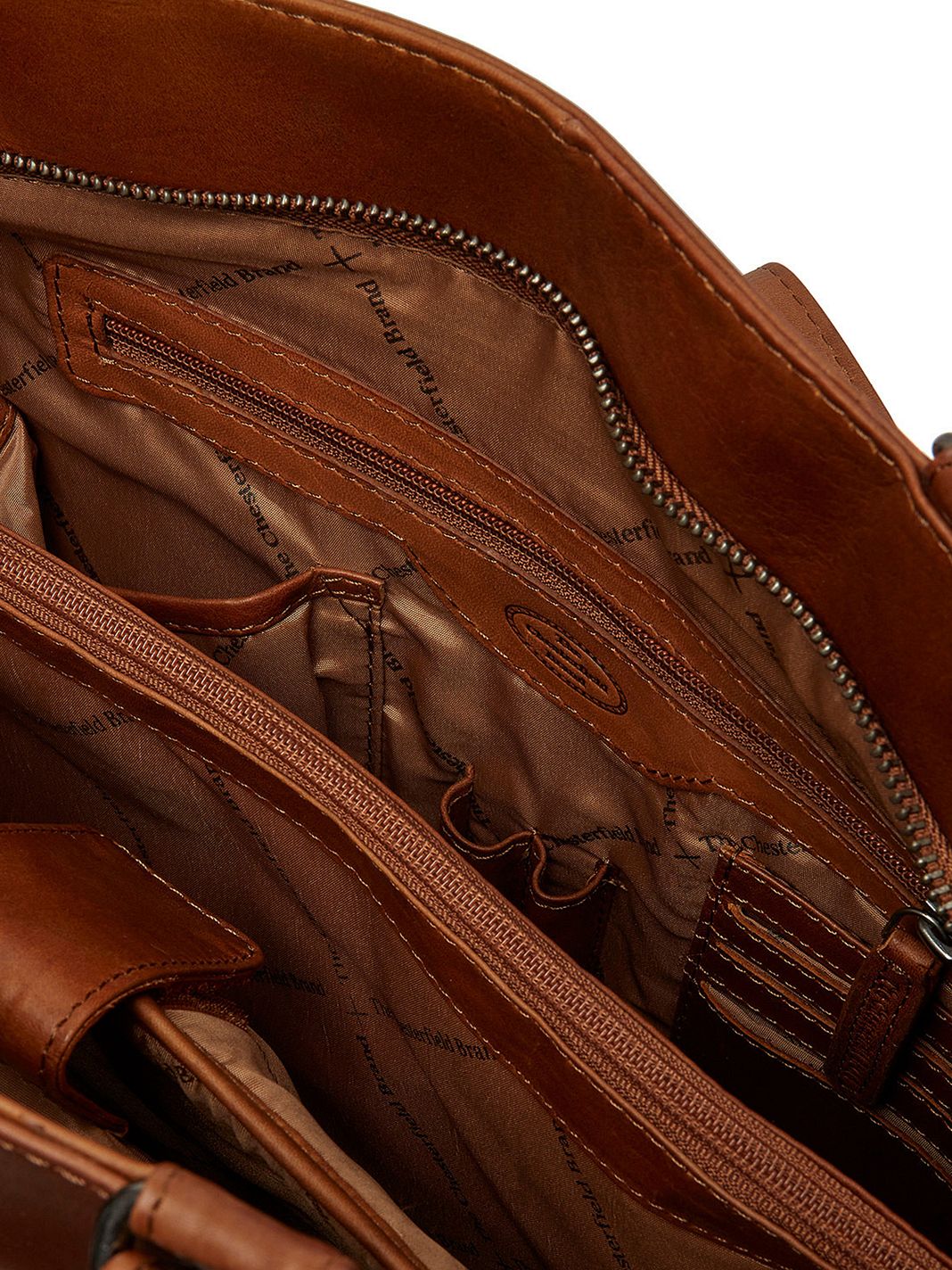 The Chesterfield Brand Wax Pull Up Borsa a spalla Vera Pelle 36 cm Vano porta PC