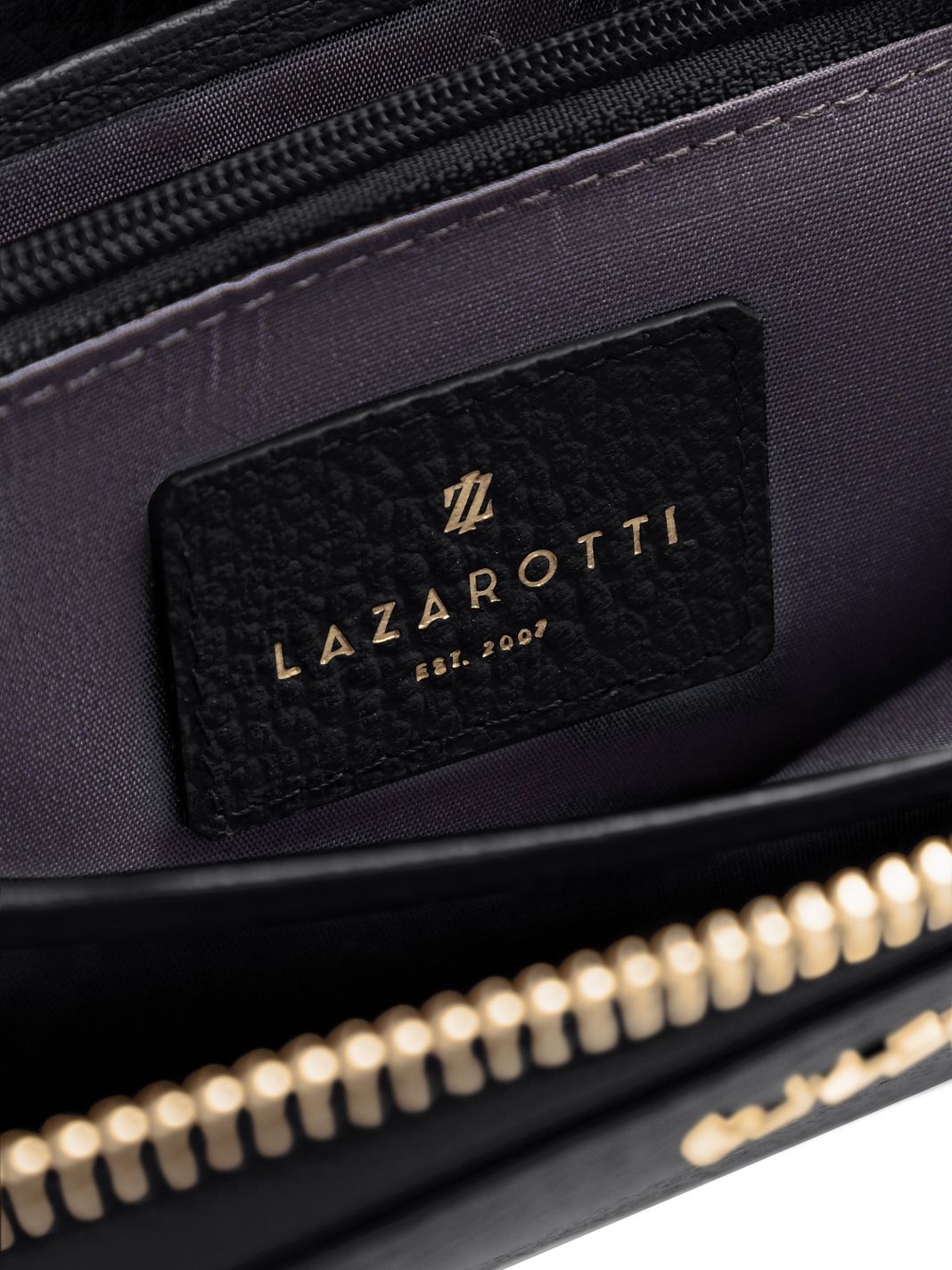 Lazarotti Portafoglio Bologna in pelle XL con chiusura a zip perimetrale, 19 cm
