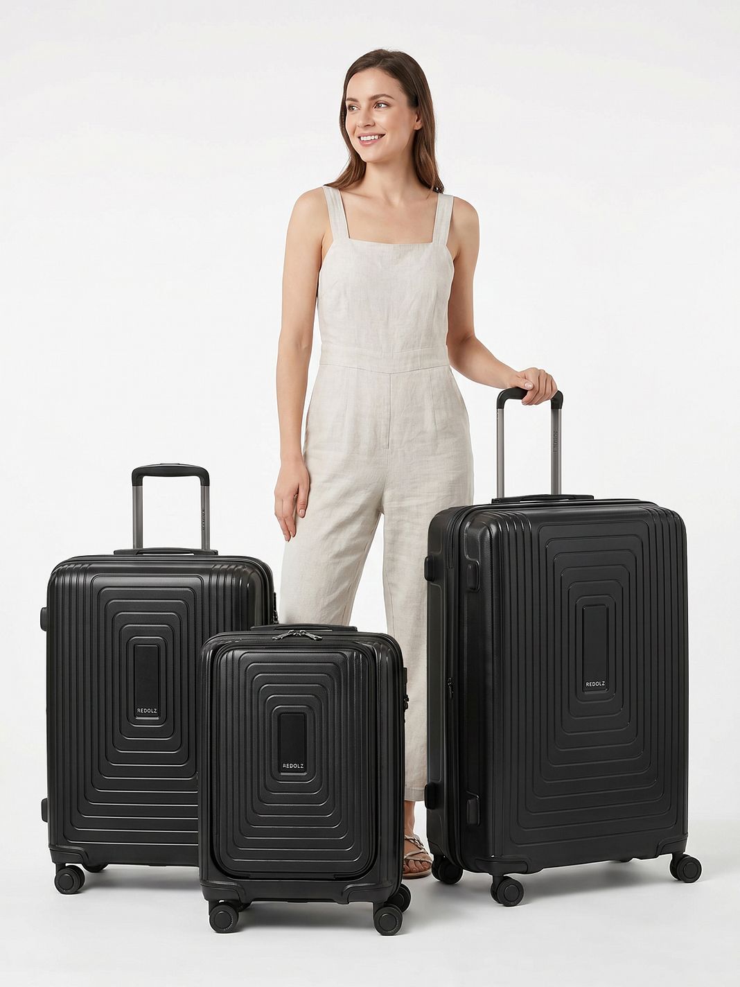 Redolz Essentials 14 4 ruote Set di valigie 3 pezzi espandibile