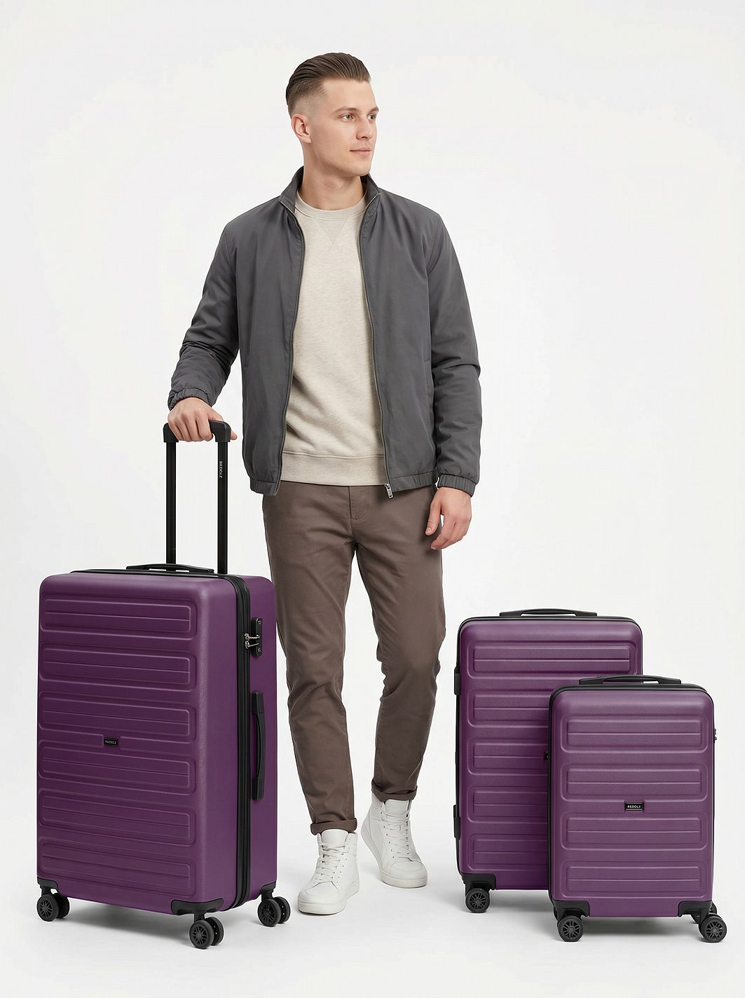 Redolz Essentials 08 3-SET 4 ruote Set di valigie 3 pezzi