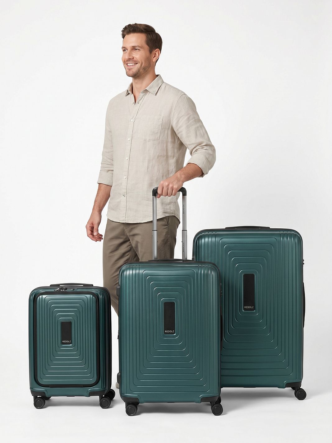 Redolz Essentials 14 4 ruote Set di valigie 3 pezzi espandibile