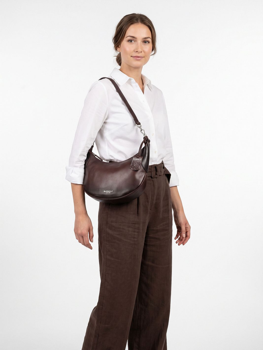Burkely Ledger Borsa a spalla Vera Pelle 30 cm