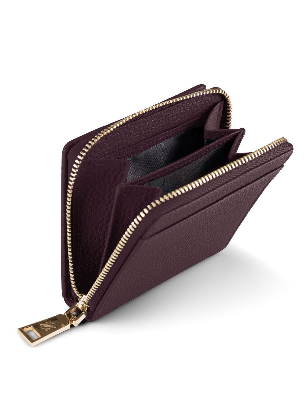 Lazarotti Cartera de piel «Bologna» mediana con cremallera perimetral, 10 cm