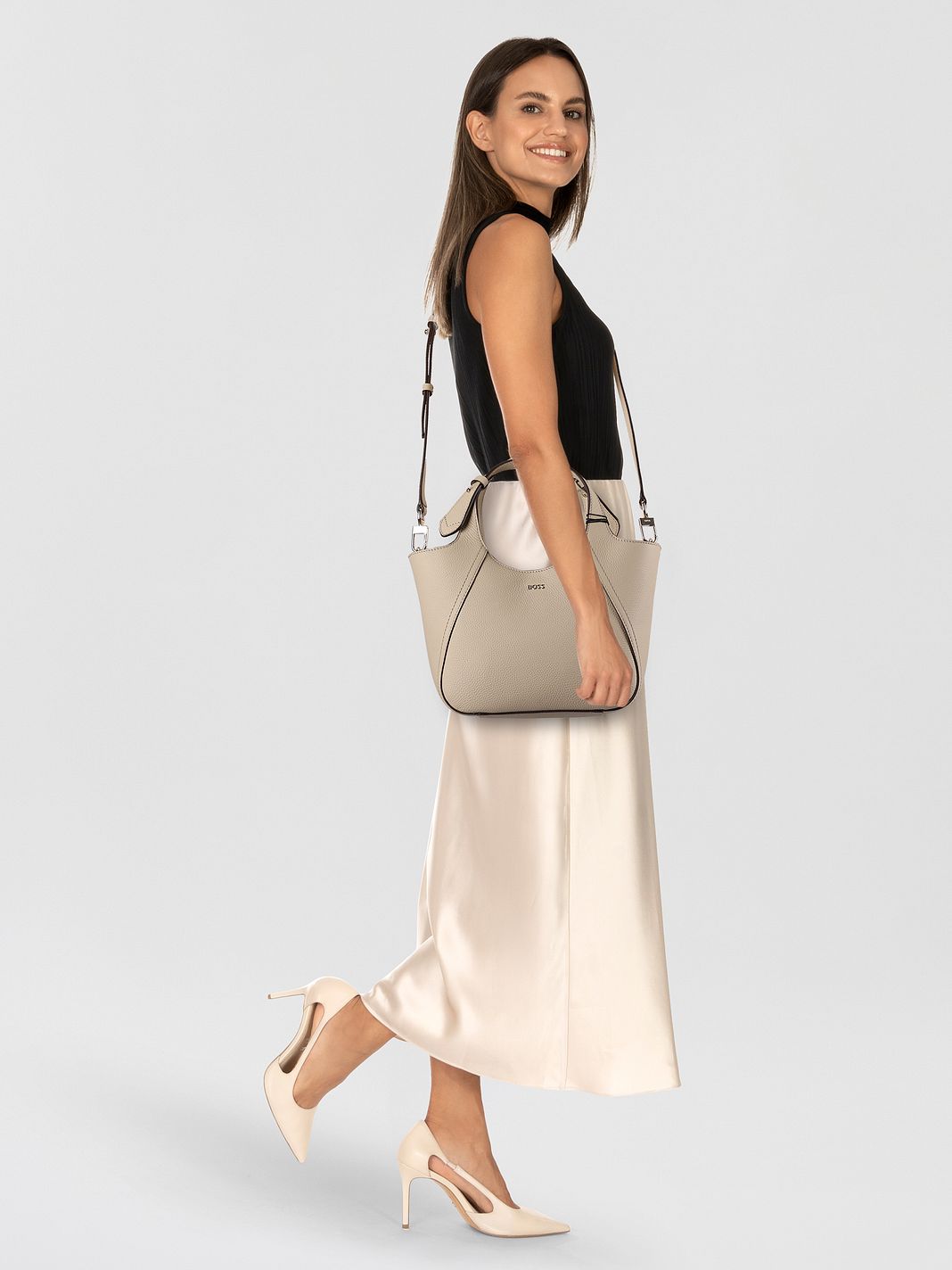 Boss Lenah Borsa shopper Vera Pelle 23 cm