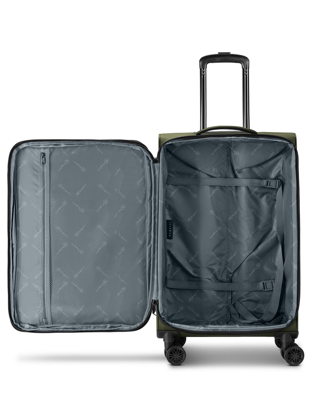 bugatti Valencia Soft 4 ruote Set di valigie 3 pezzi espandibile