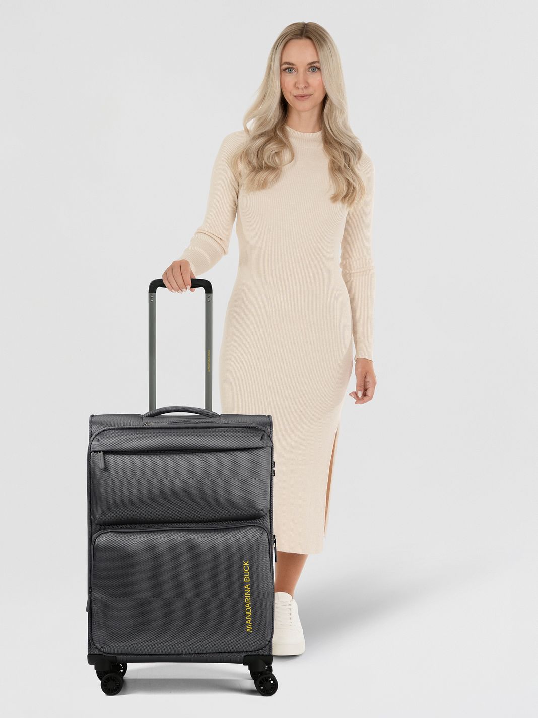 Mandarina Duck Zephyr 4-pyöräinen vetolaukku M 67 cm Laajennettava