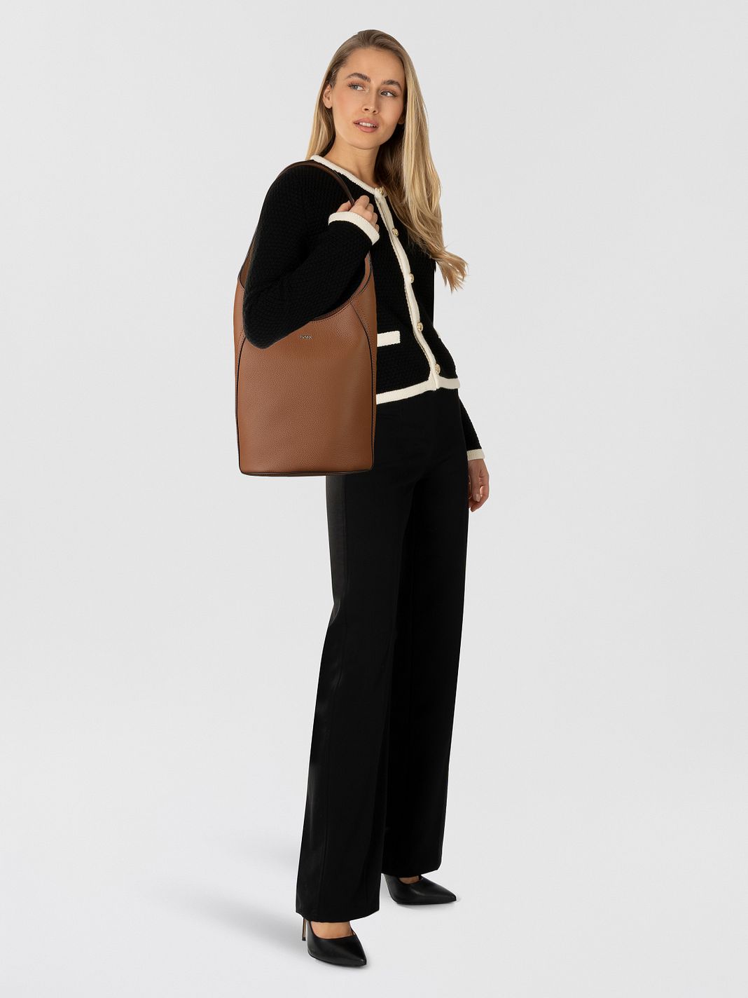 Boss Lenah Borsa a spalla Vera Pelle 22 cm
