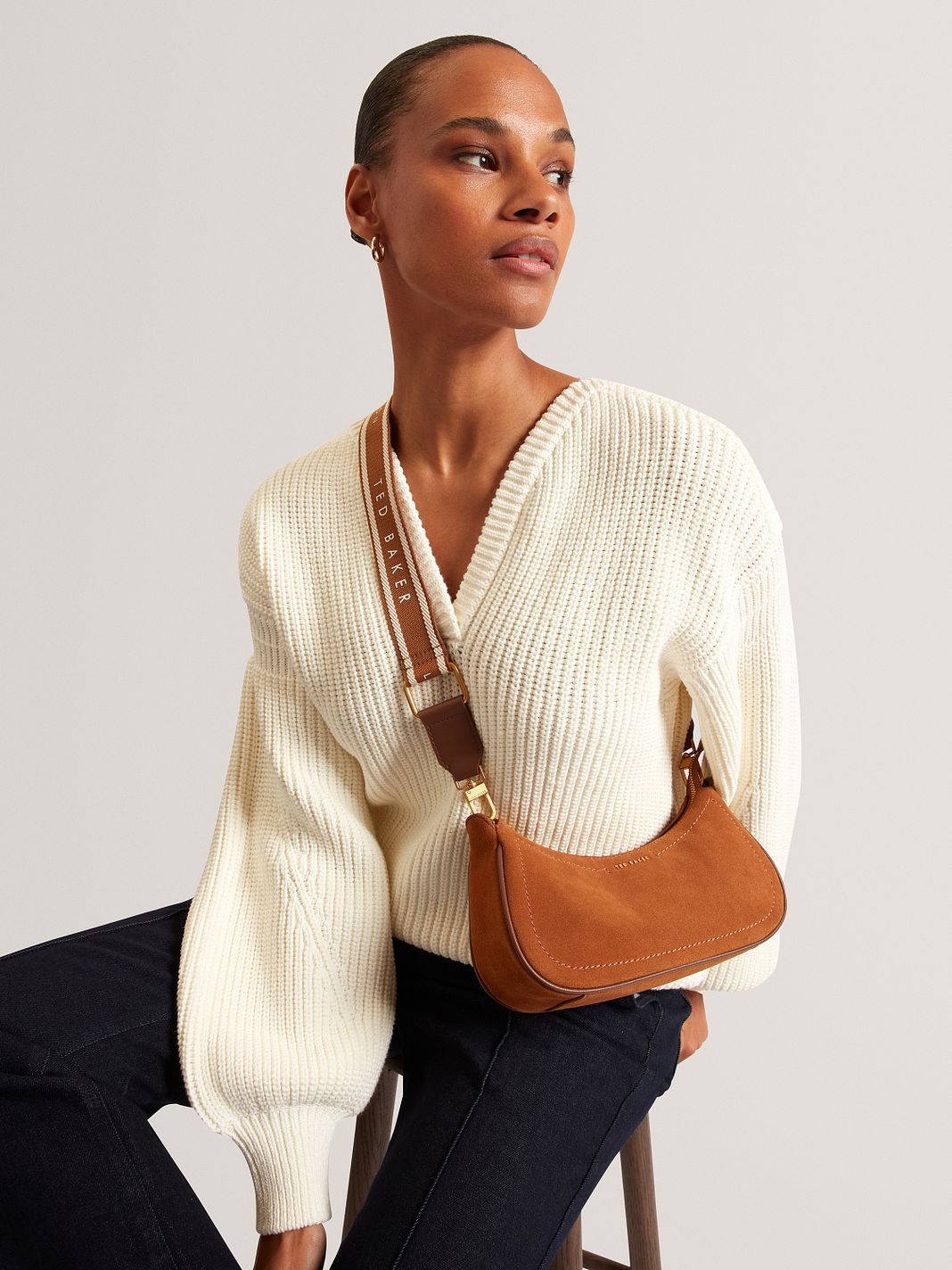 Ted Baker Shayine Borsa a tracolla Vera Pelle 26 cm Ted Baker Shayine Borsa a tracolla Vera Pelle 26 cm