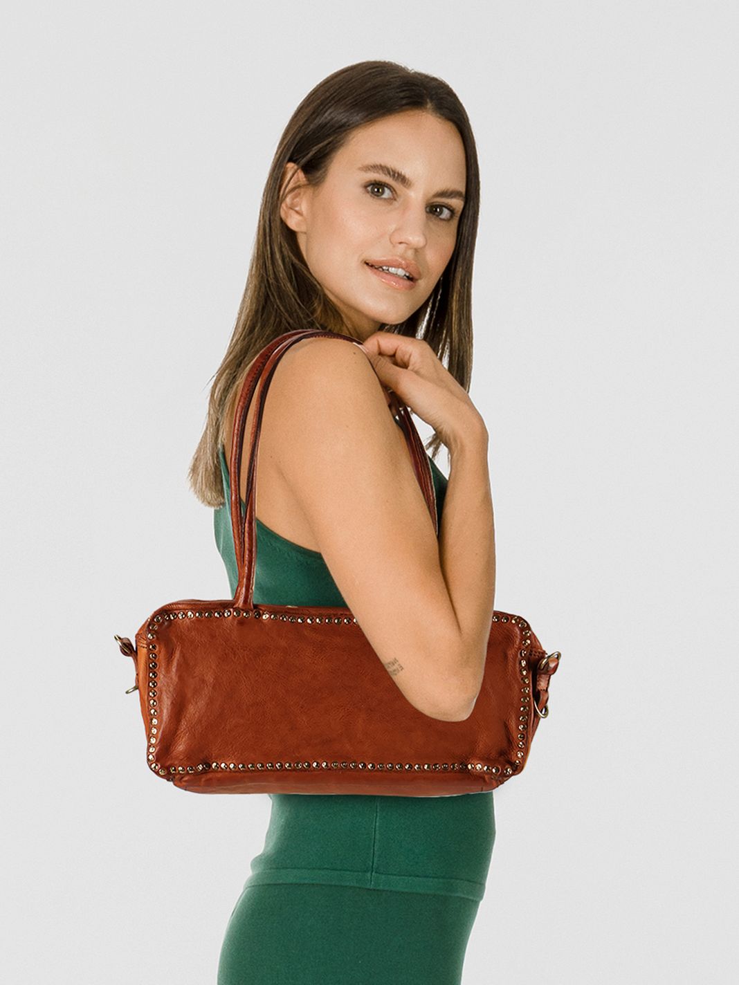 Campomaggi Simona Borsa a spalla M Vera Pelle 30 cm Campomaggi Simona Borsa a spalla M Vera Pelle 30 cm