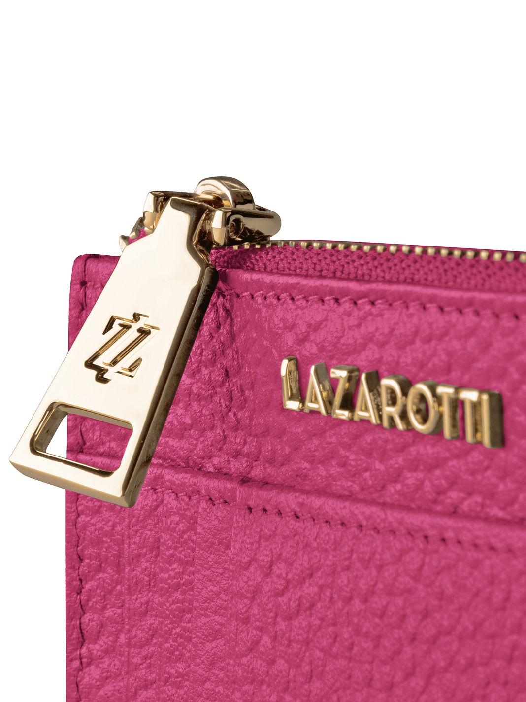 Lazarotti Portafoglio chiave in pelle di Bologna, 11,5 cm, con scomparto per Air Tag
