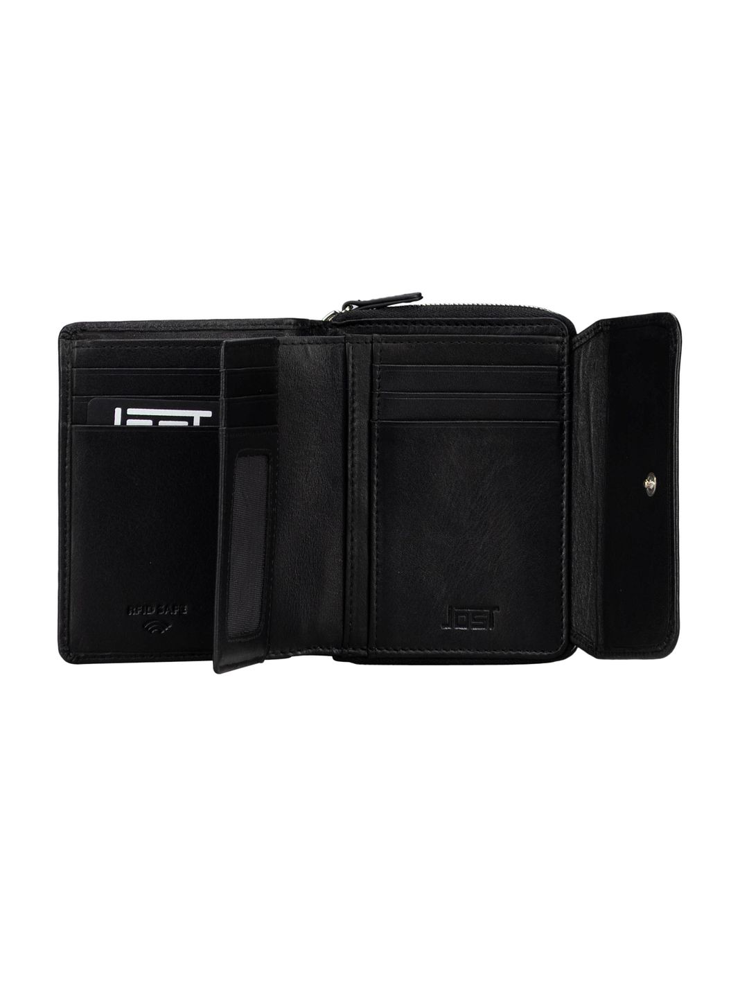 Jost Odense Portafoglio Protezione RFID Vera Pelle 12 cm