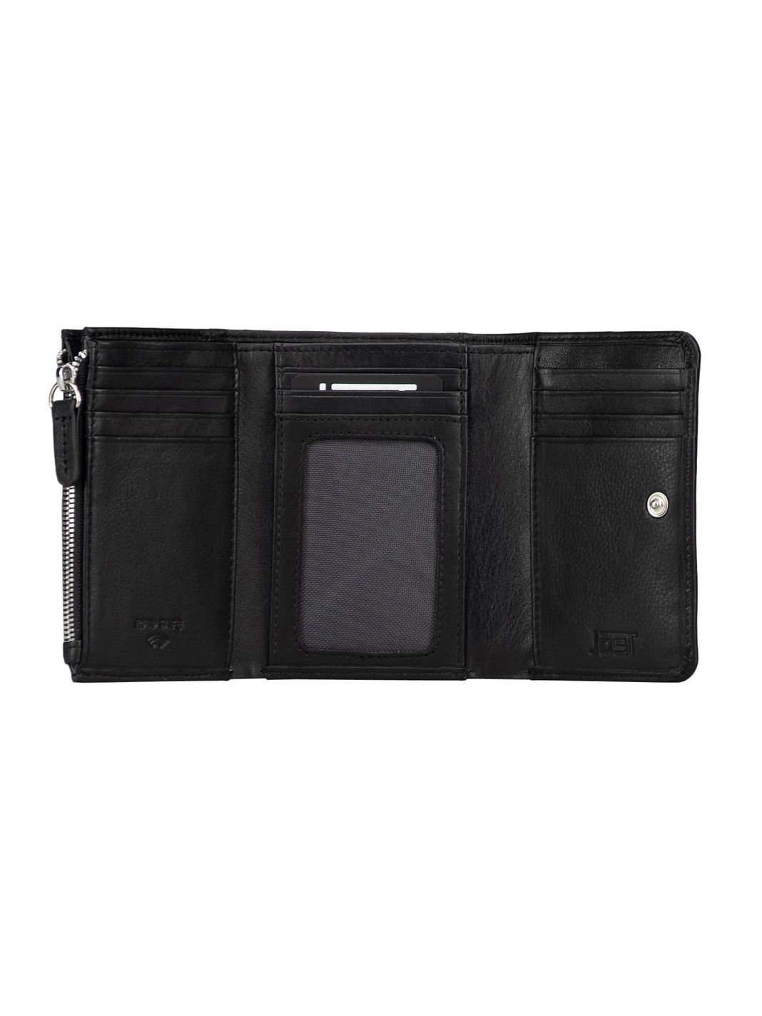 Jost Odense Portafoglio Protezione RFID Vera Pelle 12 cm