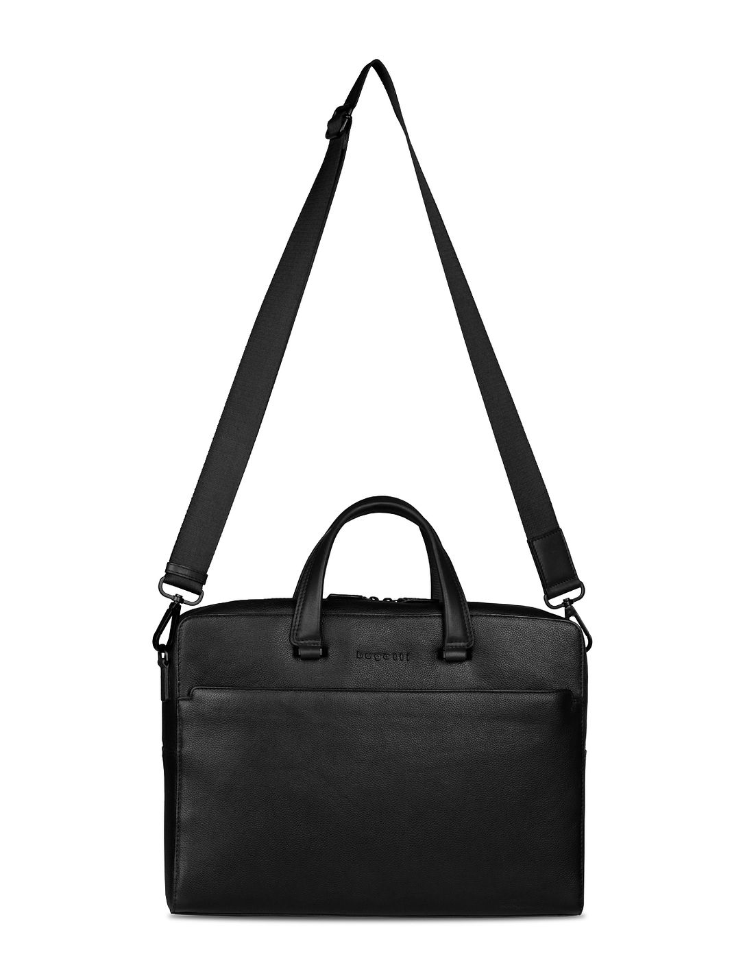 bugatti Black Valigetta Vera Pelle 39 cm Vano porta PC bugatti Black Valigetta Vera Pelle 39 cm Vano porta PC