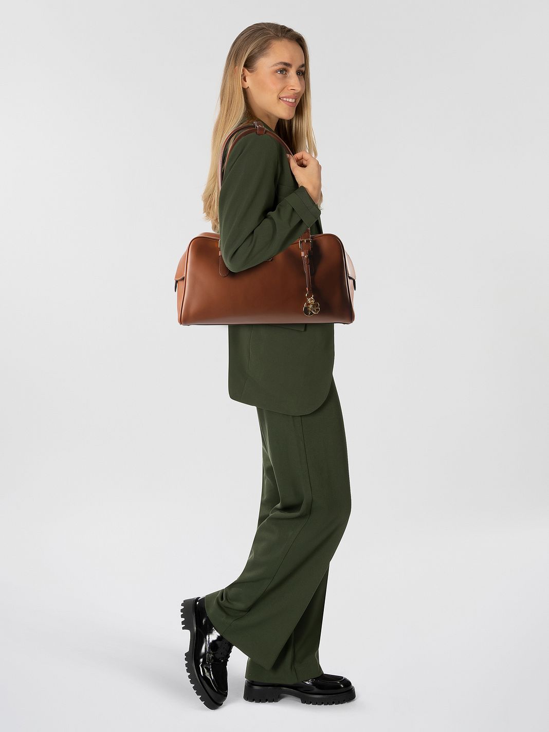 Lauren Ralph Lauren Marcy Borsa a spalla Vera Pelle 35.5 cm Lauren Ralph Lauren Marcy Borsa a spalla Vera Pelle 35.5 cm