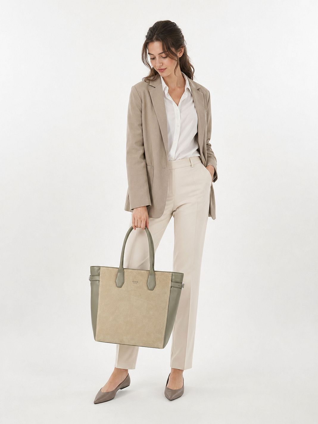 Guess Anitha Borsa shopper Vera Pelle 45 cm