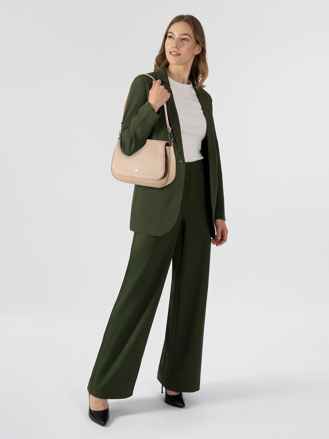 Braun Büffel Hanna Borsa a spalla S Vera Pelle 26 cm