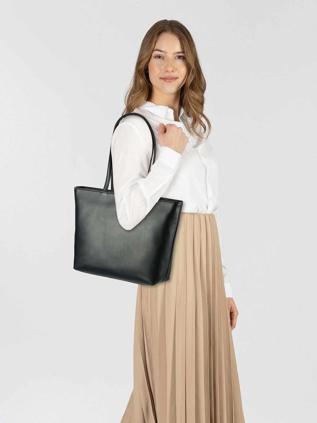 Braun Büffel Hanna Borsa shopper S Vera Pelle 38 cm Vano porta PC